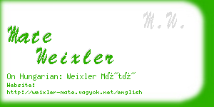 mate weixler business card